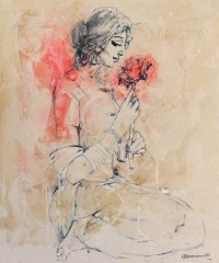 Moazzam Ali, 20 x 24 Inch, Watercolor on Paper, Figurative Painting, AC-MOZ-093